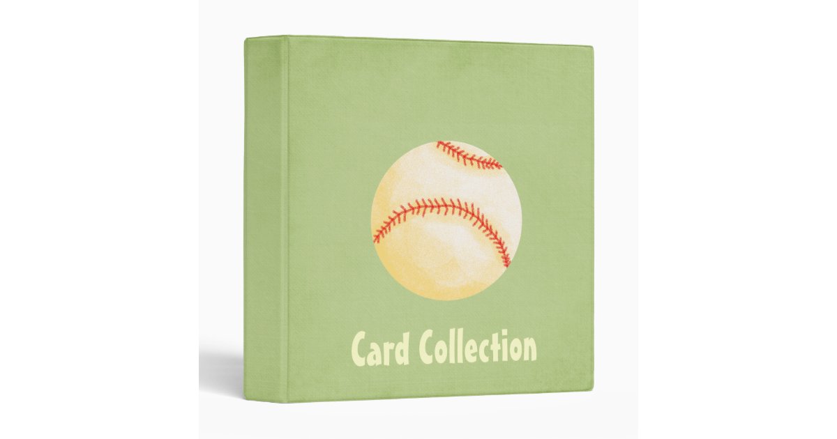 Baseball card collection 3 ring binder Zazzle