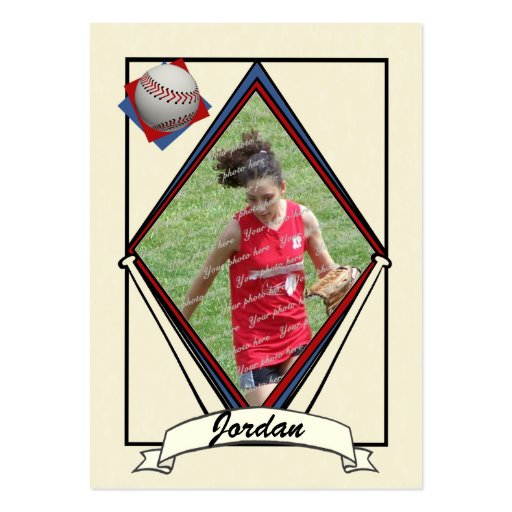 Baseball Card Thank You Favor Business Card (front side)