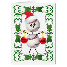 Baseball Cartoon Christmas Cards
