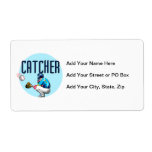 Baseball Catcher T-shirts and Gifts Personalized Shipping Label