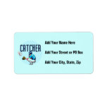 Baseball Catcher T-shirts and Gifts Custom Address Label