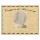 Baseball Certificate of Achievement Flyer Design
