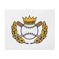 baseball champions logo design flyer design