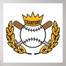 baseball champions logo design print