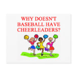 BASEBALL cheerleader joke Post Cards