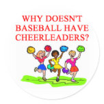 BASEBALL cheerleader joke Stickers
