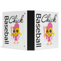 Baseball Chick binders by chicktshirts Baseball Chick binders