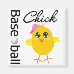 Baseball Chick Fridge Magnet
