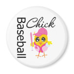 Baseball Chick Refrigerator Magnet