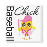 Baseball Chick Refrigerator Magnets