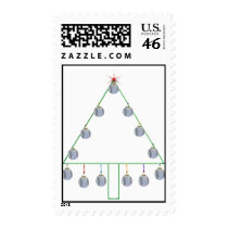 Baseball Christmas Tree Postage