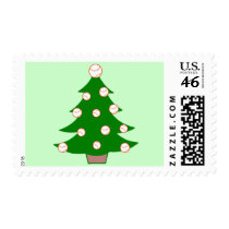 Baseball Christmas Tree postage