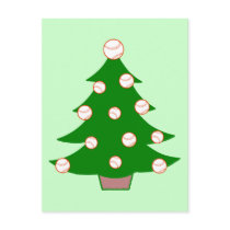Baseball Christmas Tree postcards