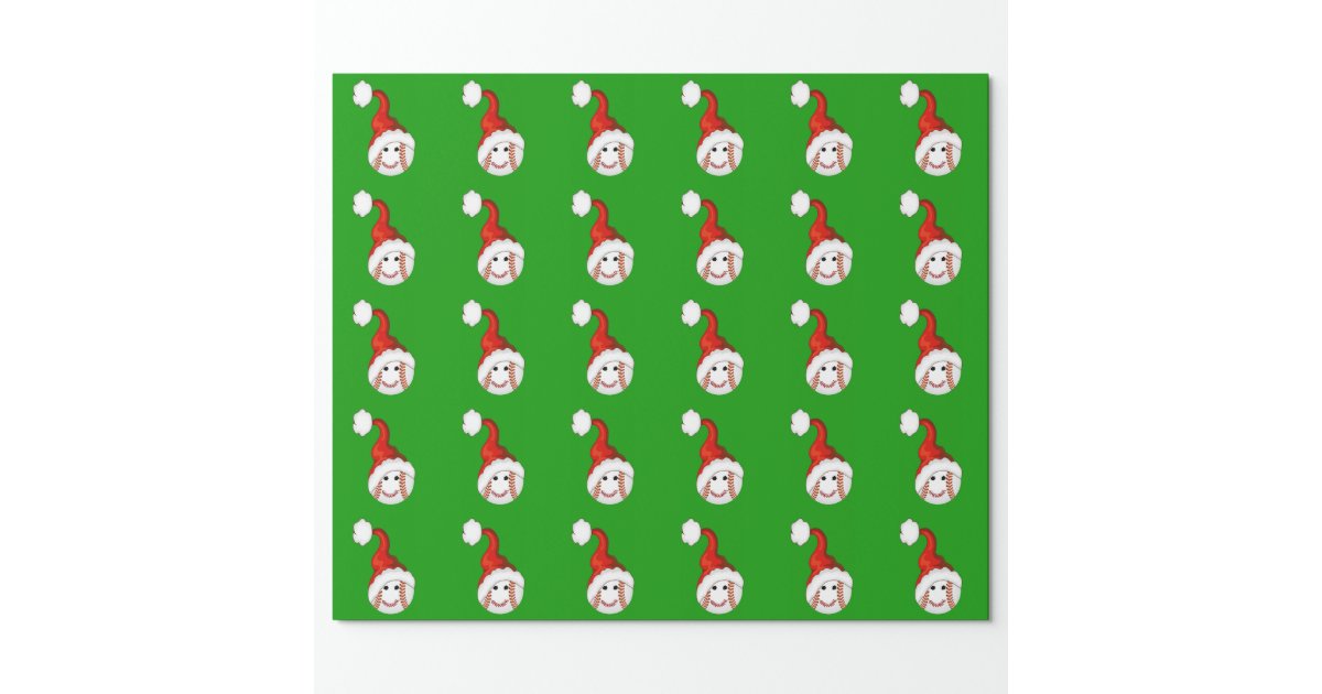 Baseball Christmas Wrapping Paper 