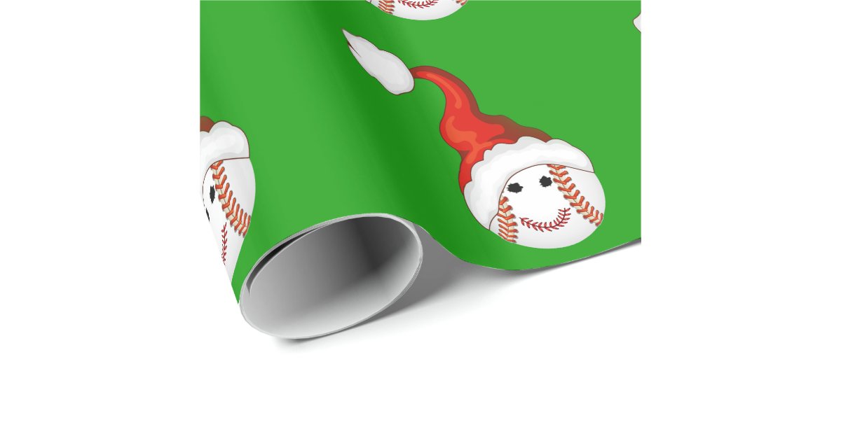 Baseball Christmas Wrapping Paper 