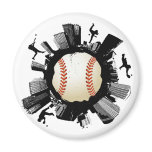 Baseball City Refrigerator Magnet