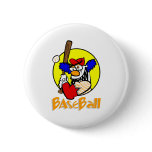 Baseball Clown Button