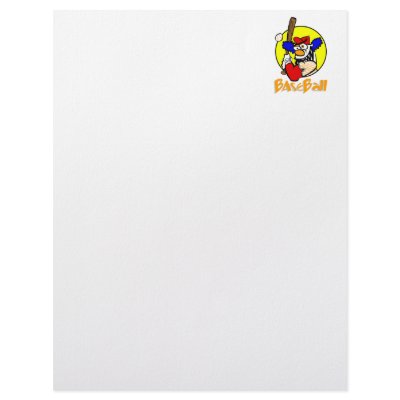 Baseball Clown Letterhead Template by Clown_Town