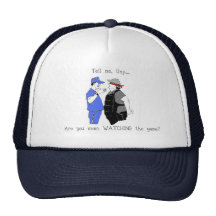 Baseball Coach and Umpire Face Off Trucker Hats