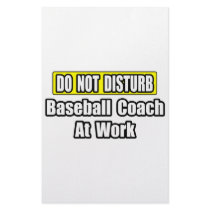 Baseball Coach At Work Personalized Stationery