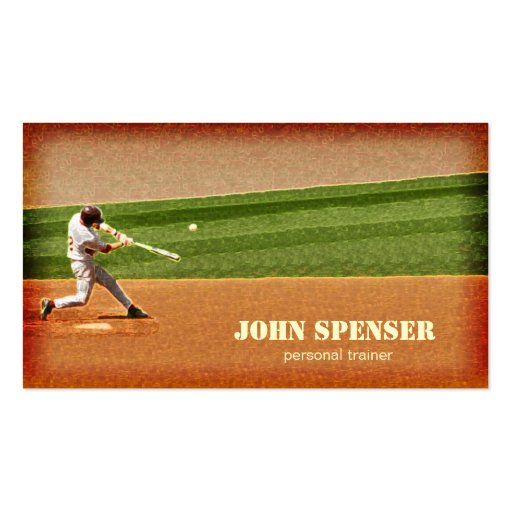 Baseball coach business card (front side)
