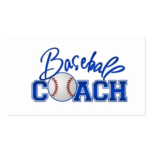 Baseball Coach Business Cards (front side)