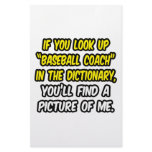 Baseball Coach In Dictionary...My Picture Stationery Paper