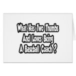 Baseball Coach Joke...Two Thumbs Card