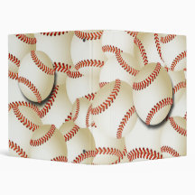 BASEBALL COLLAGE 3 RING BINDER
