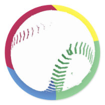 Baseball Color Quad stickers