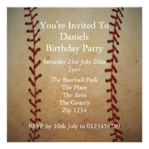 Baseball Custom Announcements