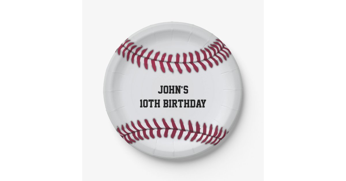 Baseball Custom Paper Plates Zazzle