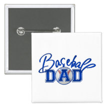 Baseball DAD blue Buttons