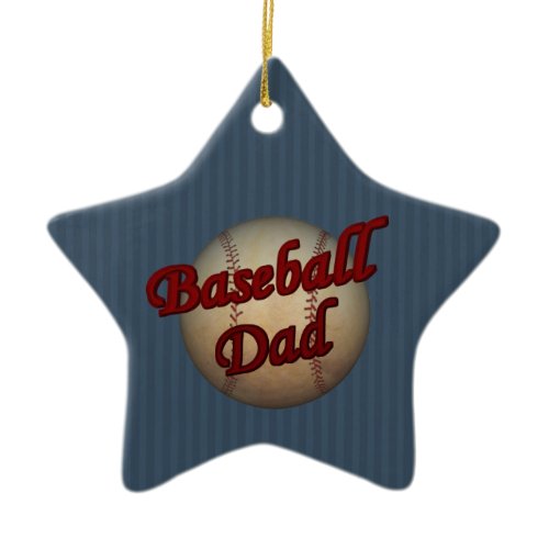 Baseball Dad Cute Customizable Ornament ornament