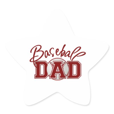 Baseball Dad Star Stickers by Just2Cute