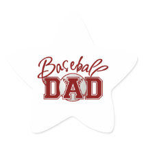 Baseball Dad Star Stickers