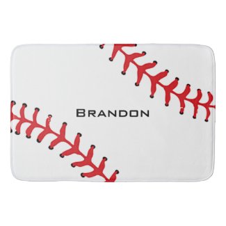 Baseball Design Bath Mat