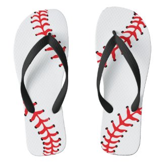 Baseball Design Flip Flops