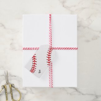 Baseball Design Gift Tag