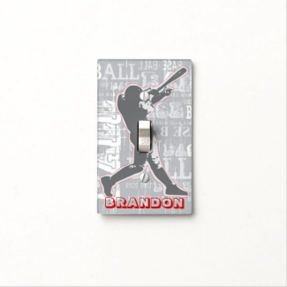 Baseball Design Light Switch Cover