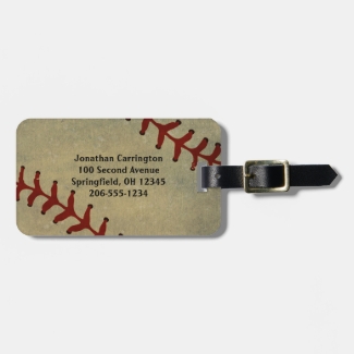 Baseball Design Luggage Tags