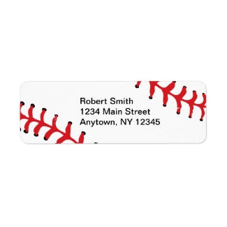 Baseball Design Return Address Labels