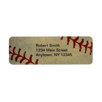 Baseball Design Return Address Labels