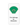 baseball diamond field personalized address label