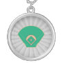 baseball diamond field custom necklace