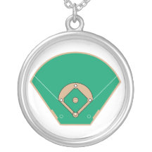 baseball diamond field pendant
