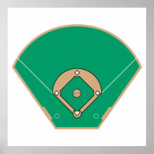 baseball diamond field posters