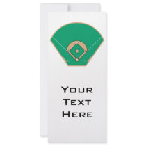 baseball diamond field rack card