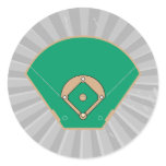 baseball diamond field round stickers