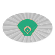 baseball diamond field oval sticker